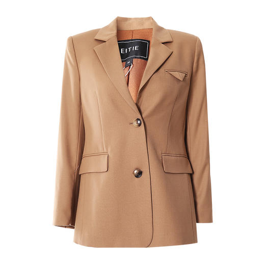 EITIE爱特爱秋冬季新款气质通勤职业显瘦单排扣西装外套6703413 商品图5
