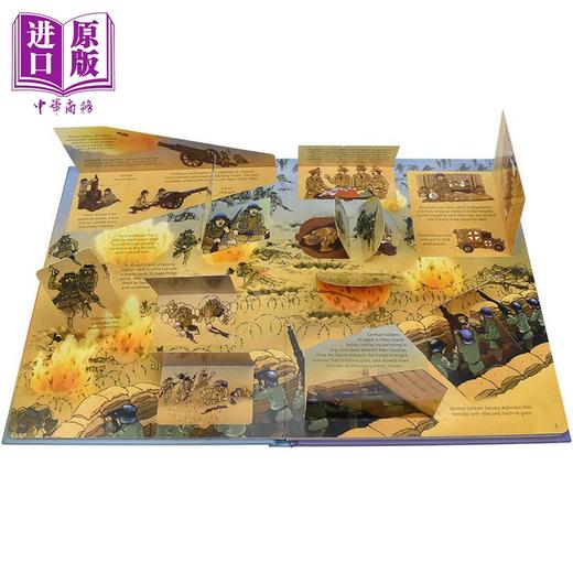 【中商原版】Usborne See Inside 尤斯伯恩看里面系列2册套装 World War 揭秘一战 二战 翻翻学翻页书 战争历史知识科普 6岁+ 商品图4