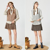 Famecoco范可儿天丝棉衬衫针织马甲两件套女学院风春秋季上衣套装F225EC003 商品缩略图4