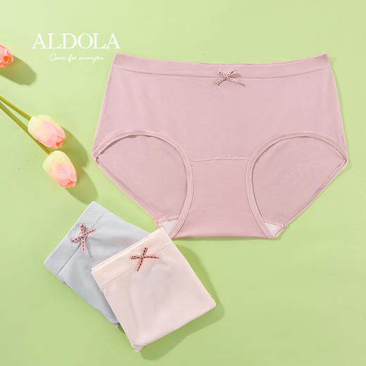 雅黛丽女士内裤无痕无尺码少女风短裤夏季薄款高弹透气中腰三角裤 商品图4