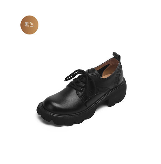 西村名物2022春季新款潮酷牛津鞋女齿轮软厚底JK制服小皮鞋X22AM19701 商品图4