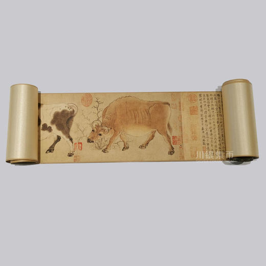 故宫《五牛图》丝绸画卷 商品图5
