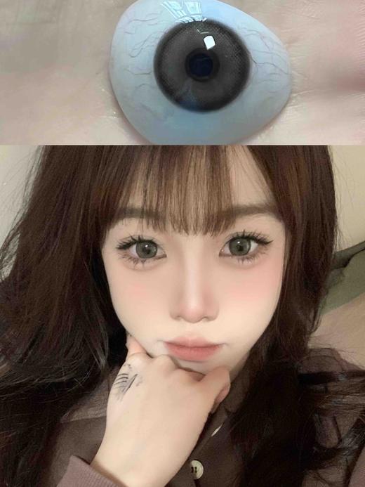 年抛 花生酱 sugarplum糖豆   大直径14.5 着色13.9 (同品牌多副美瞳更划算 选款色板在详情页内) 亚麻色混血美瞳 商品图2