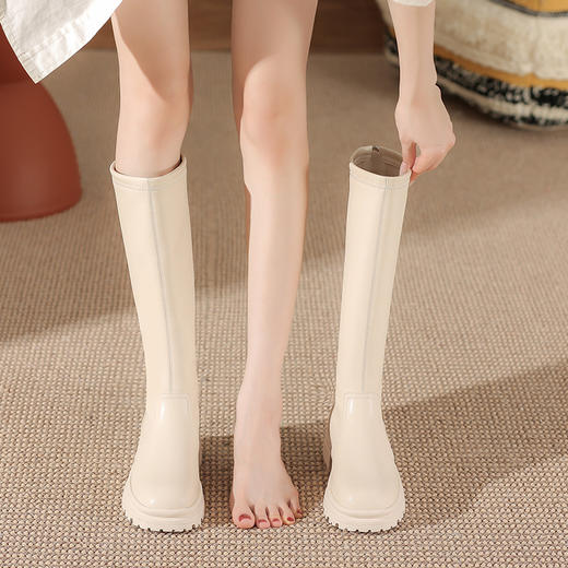 【成熟稳重，久穿不松垮】长靴不过膝靴子女骑士靴显瘦高筒靴粗跟厚底秋冬款女士靴子 商品图1