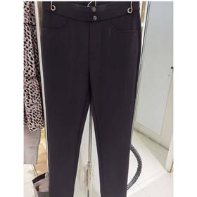 3楼茗黑色小脚裤