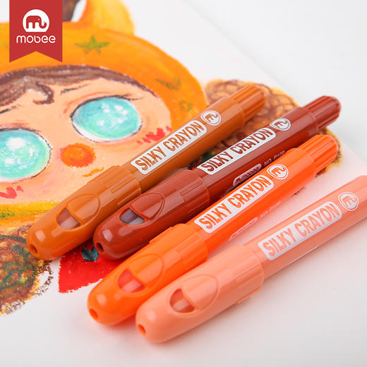 【工厂直发】mobee旋转丝滑蜡笔套装油画棒6/12/24/36色儿童水彩笔 商品图2