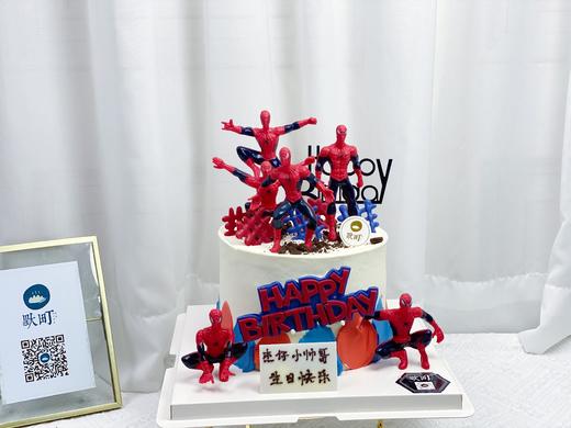 红蓝裙边蜘蛛侠造型蛋糕 商品图0
