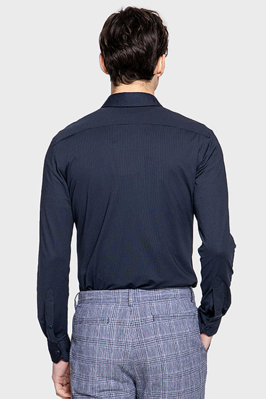 callisto藏青锦纶混纺休闲衬衫 SPCSL049NA 商品图2