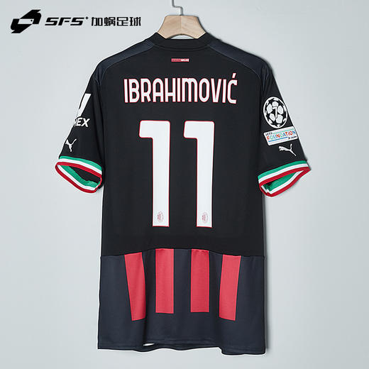 【送球员印号】SFS彪马Puma正品AC米兰22/23主场球迷版球衣短袖足球服765824-01 商品图1