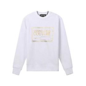 VERSACE JEANS COUTURE/VERSACE JEANS COUTURE 范思哲【21秋冬系列】范思哲 男士棉质加绒款圆领长袖卫衣运动衫LOGO图案 71GAIT15 CF00T