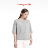Threegun三枪 【爽滑密棉】彩条圆领女士中袖上衣打底衫-23496A911 商品缩略图3