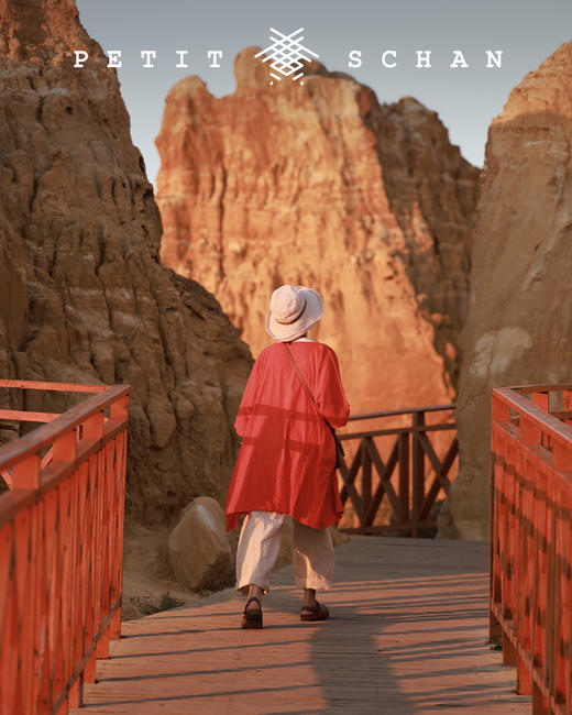 PETIT SCHAN小闪  CLO#026 Carrot胡萝卜  意大利进口亚麻混纺面料设计款洋橘红上衣/裤子 商品图3