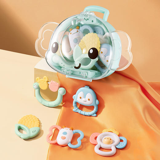 澳贝牙胶摇铃5件套收纳装461514F 商品图0