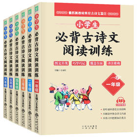 小学生必背古诗文阅读训练新版一年级二年级三年级四年级五年级六年级阅读理解专项训练强化练习阶梯测试古诗词译注赏析小古文