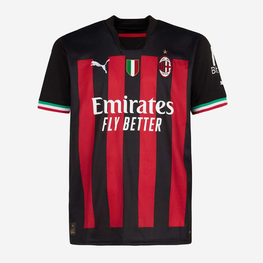 【送球员印号】SFS彪马Puma正品AC米兰22/23主场球迷版球衣短袖足球服765824-01 商品图4
