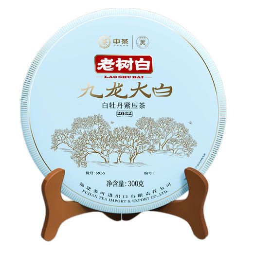 2022中茶蝴蝶白茶5955九龙大白茶饼300g 商品图4