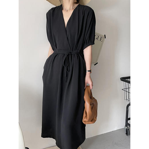 2025秋款雪纺材质V领碎花连衣裙合集 商品图2