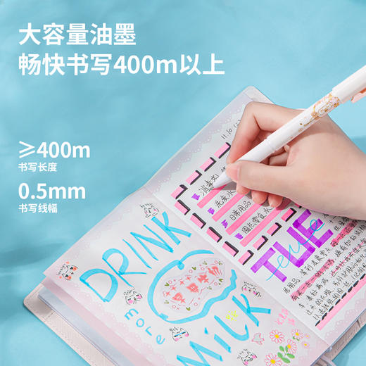 得力A600学生中性笔0.5mm全针管 商品图2