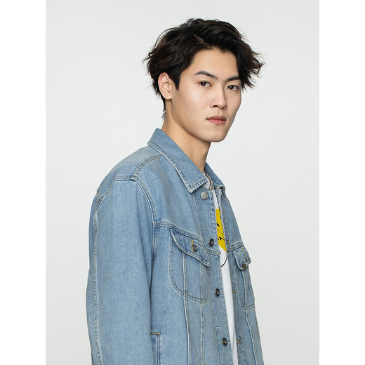 【Smiley®联名】Lee22春夏新品舒适版蓝男牛仔夹克外套LMT001563 商品图4