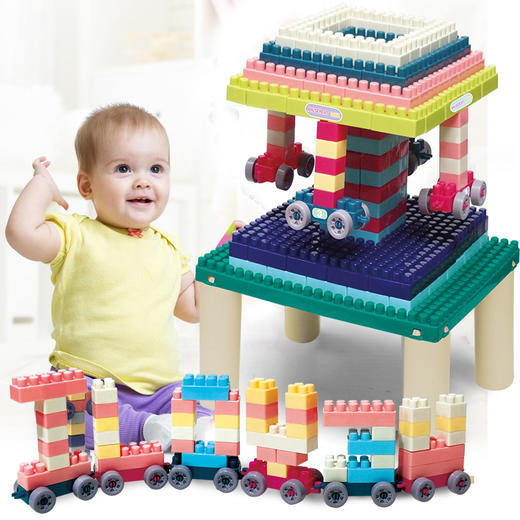 妮妮雅拼装积木桌360PCSN1034 商品图1