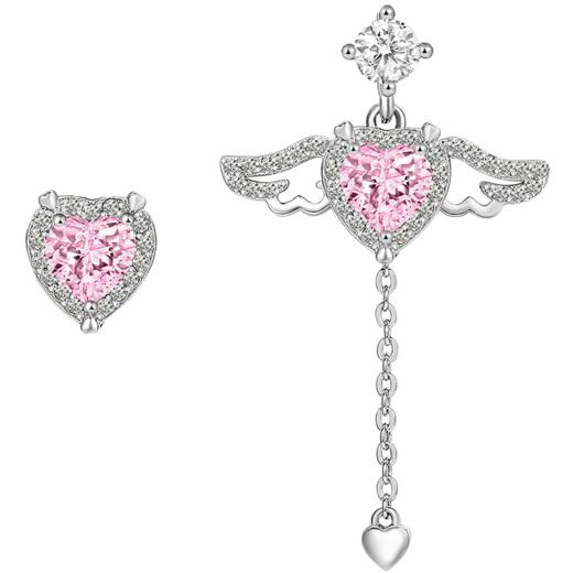 ZEGL丘比特之心耳环女小众设计感耳钉925银针耳饰生日礼物送女友 商品图5