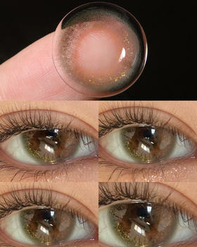 （半年抛） Lilyanna 猫眼绿 14.2mm 着色13.4mm