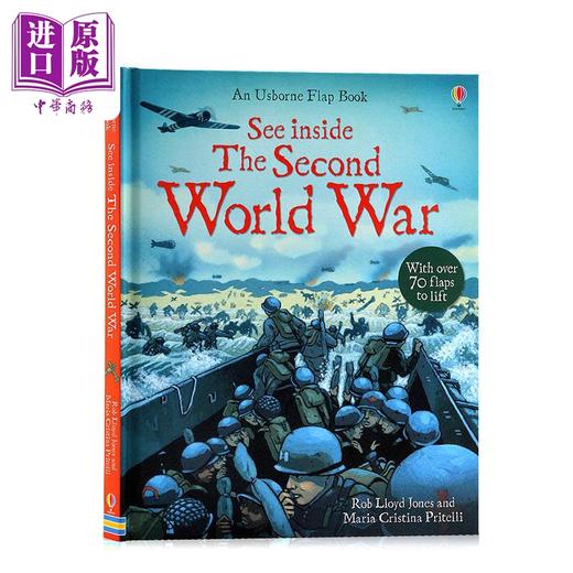 【中商原版】Usborne See Inside 尤斯伯恩看里面系列2册套装 World War 揭秘一战 二战 翻翻学翻页书 战争历史知识科普 6岁+ 商品图1