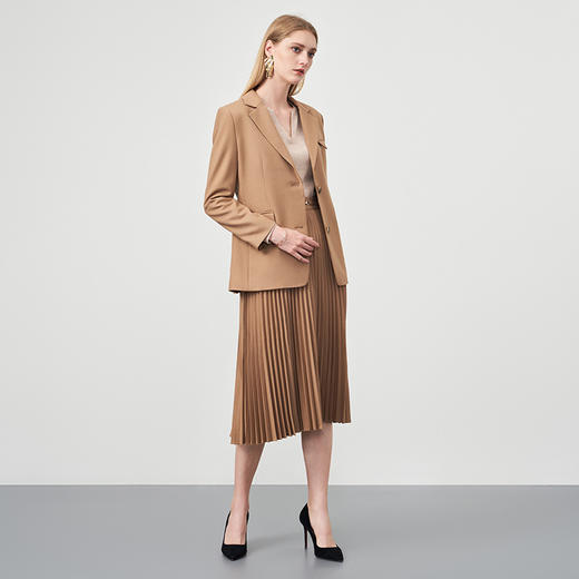 EITIE爱特爱秋冬季新款气质通勤职业显瘦单排扣西装外套6703413 商品图1