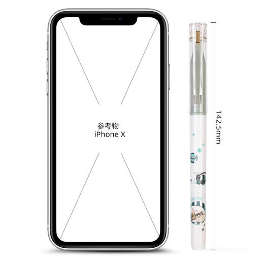 得力A222因为遇见你速干拔帽中性笔0.5mm加强型针管 商品图2