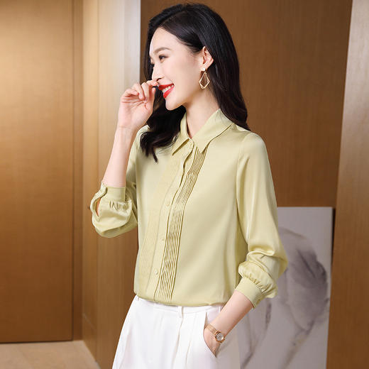 纯色立领，气质优雅真丝衬衫ASE-3565 商品图3