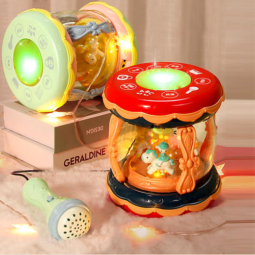 妮妮雅旋转木马手拍鼓（颜色随机）N6629 商品图1