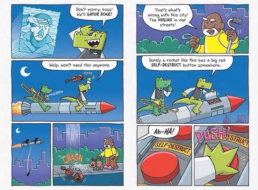 【漫画精选·6-12岁】赠音频，InvestiGators 1-4 鳄鱼侦查员 全彩漫画书章节书 商品图4