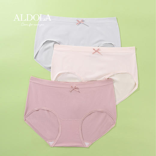 雅黛丽女士内裤无痕无尺码少女风短裤夏季薄款高弹透气中腰三角裤 商品图0
