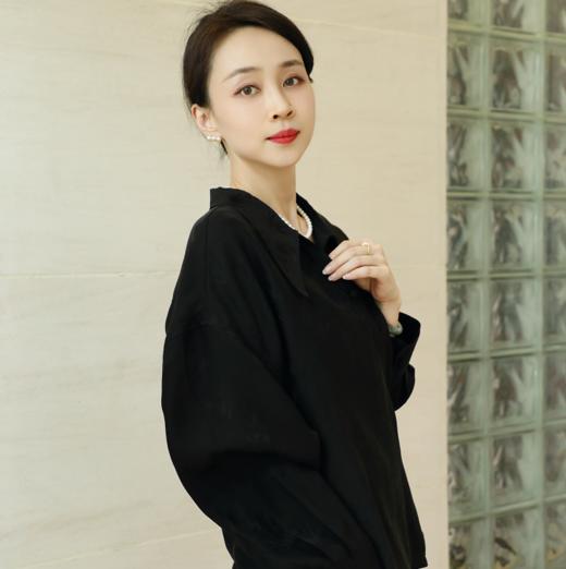 预定|盛唐牡丹 市隐系列V领斜扣收腰衬衣.潮快闪[福利品] 商品图2