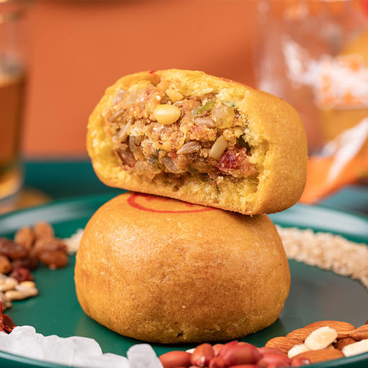 【康美乡·丰镇月饼】150g/枚   经典五仁月饼5枚+红糖包陷月饼5枚 商品图5