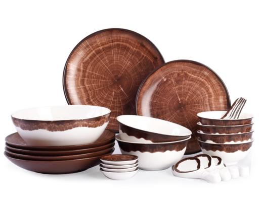 【团购展示】RAK鸣于乔木-橡木棕系列（4 人份 / 25 头） 商品图0