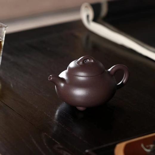 宜兴紫砂 喜瓢 黄龙山天青泥 160cc  作者张玉英 商品图2