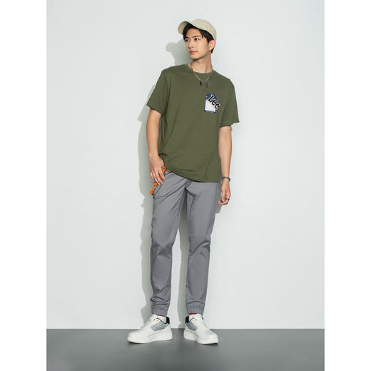 Lee商场同款22秋季新品舒适橄榄绿印花男短袖T恤LMT0036754DR-ANL 商品图2