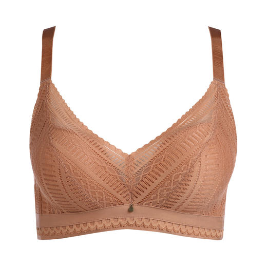 都市丽人舒软挺塑轻塑B杯调整型文胸蕾丝中厚3/4杯塑身文胸四排扣树脂胶圈LJ24H9 商品图5