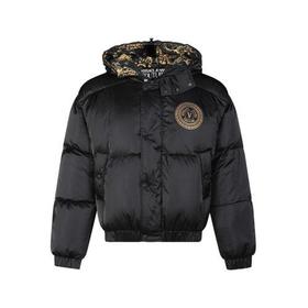 VERSACE JEANS COUTURE/VERSACE JEANS COUTURE范思哲 男士聚酯纤维短款鸭绒连帽羽绒服外套 71GAU400 25186