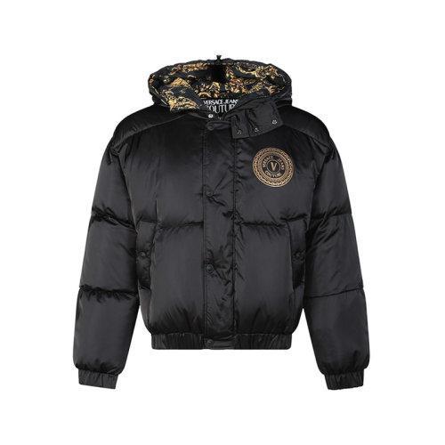 VERSACE JEANS COUTURE/VERSACE JEANS COUTURE范思哲 男士聚酯纤维短款鸭绒连帽羽绒服外套 71GAU400 25186 商品图0