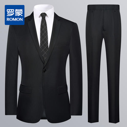 【可机洗 防水】罗蒙春秋西服套装男士正装商务通勤新郎结婚两件套 商品图7
