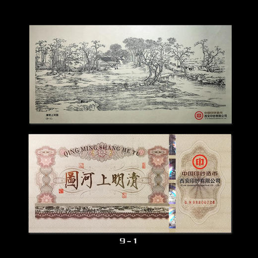 《清明上河图》纪念钞艺券 完整套装（共9张） 商品图1