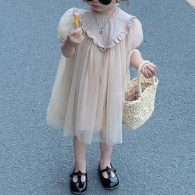 裁缝学苑TQ55女童泡泡袖网纱公主裙连衣裙纸样儿童裙子服装打板图