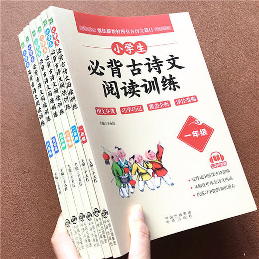 小学生必背古诗文阅读训练新版一年级二年级三年级四年级五年级六年级阅读理解专项训练强化练习阶梯测试古诗词译注赏析小古文 商品图3