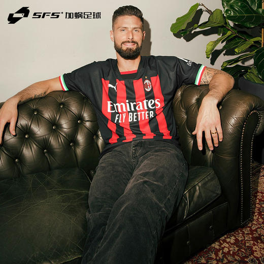 【送球员印号】SFS彪马Puma正品AC米兰22/23主场球迷版球衣短袖足球服765824-01 商品图2