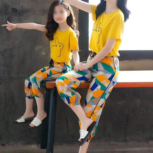 裁缝学苑QZ34 亲子儿童短袖t恤纸样裤子套装女装做衣服打版样板图 商品图4