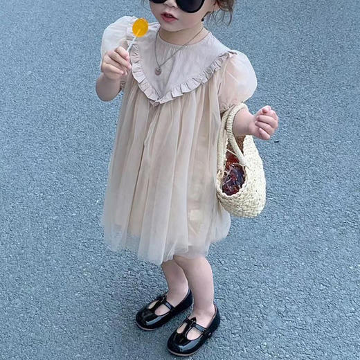 裁缝学苑TQ55女童泡泡袖网纱公主裙连衣裙纸样儿童裙子服装打板图 商品图1