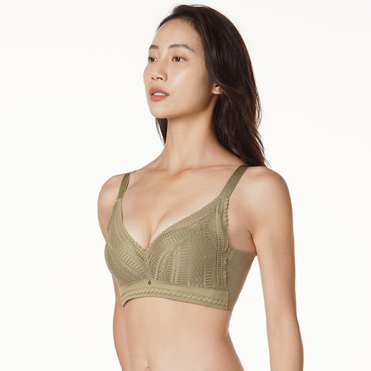 都市丽人舒软挺塑轻塑B杯调整型文胸蕾丝中厚3/4杯塑身文胸四排扣树脂胶圈LJ24H9 商品图1