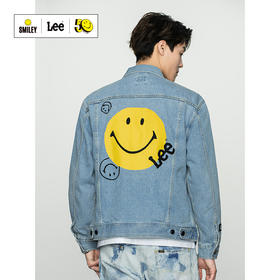 【Smiley®联名】Lee22春夏新品舒适版蓝男牛仔夹克外套LMT001563